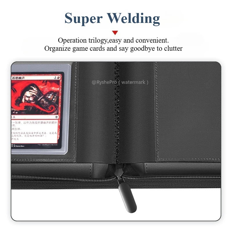 Toploader Binder Holds 252+ Top Loaders 9 Pocket Top Loader Binders for 3" X 4" Rigid Card Holders for MTG TCG Sport Cards