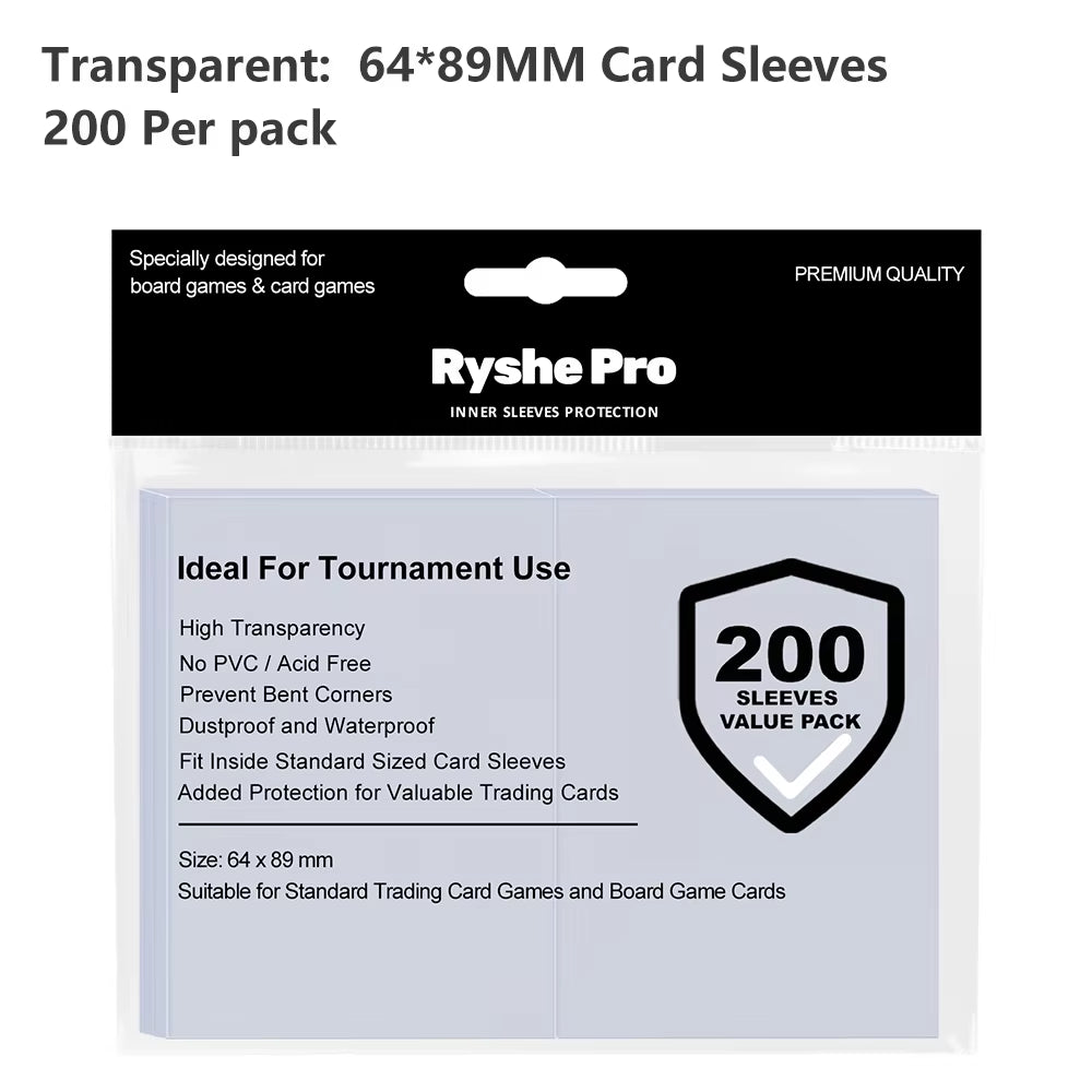 100PCS Card Sleeves 66X91Mm Matte Katana Trading Card Sleeve Holder TCG Cards Protector for Baseball Card MTG TCG Card Sleeves