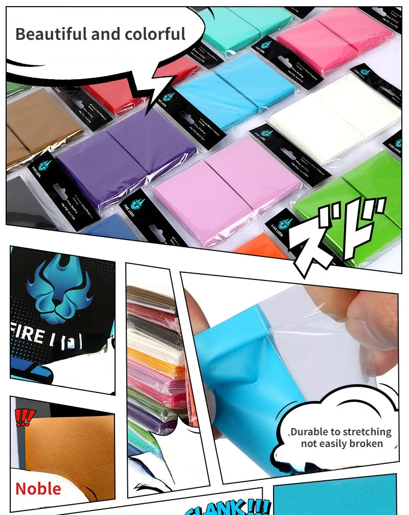 100PCS Card Sleeves 66X91Mm Matte Katana Trading Card Sleeve Holder TCG Cards Protector for Baseball Card MTG TCG Card Sleeves
