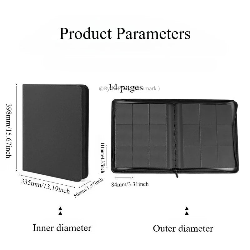 Toploader Binder Holds 252+ Top Loaders 9 Pocket Top Loader Binders for 3" X 4" Rigid Card Holders for MTG TCG Sport Cards