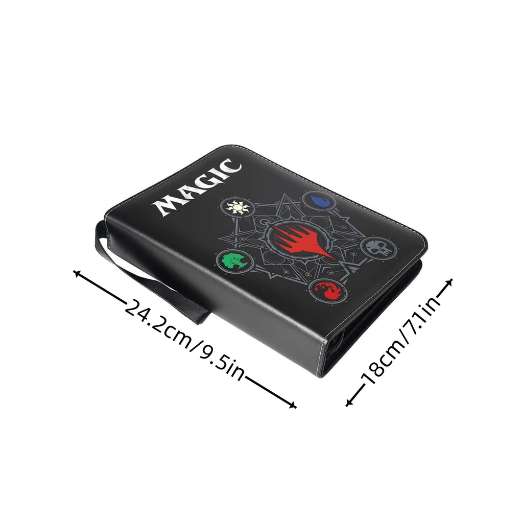 4 Pocket Trading Card Binder Album Holder Pages Folder Protector for Magic Trading Cards TCG - 3 Ring Zip Game Card Binder Album