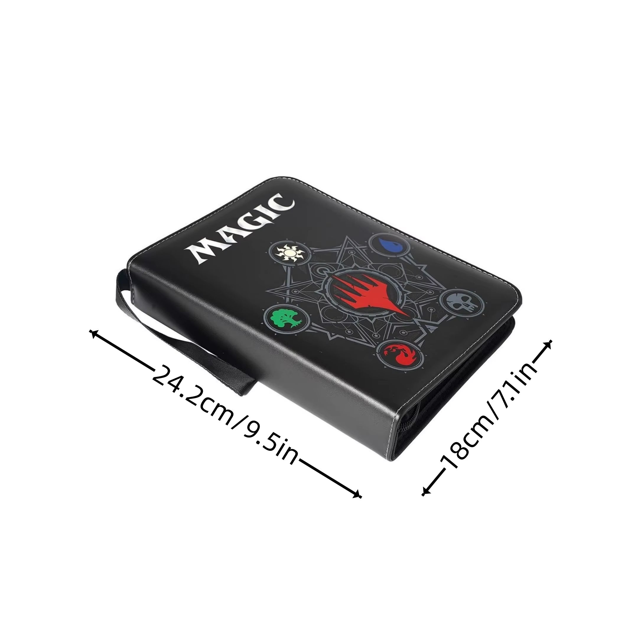 4 Pocket Trading Card Binder Album Holder Pages Folder Protector for Magic Trading Cards TCG - 3 Ring Zip Game Card Binder Album