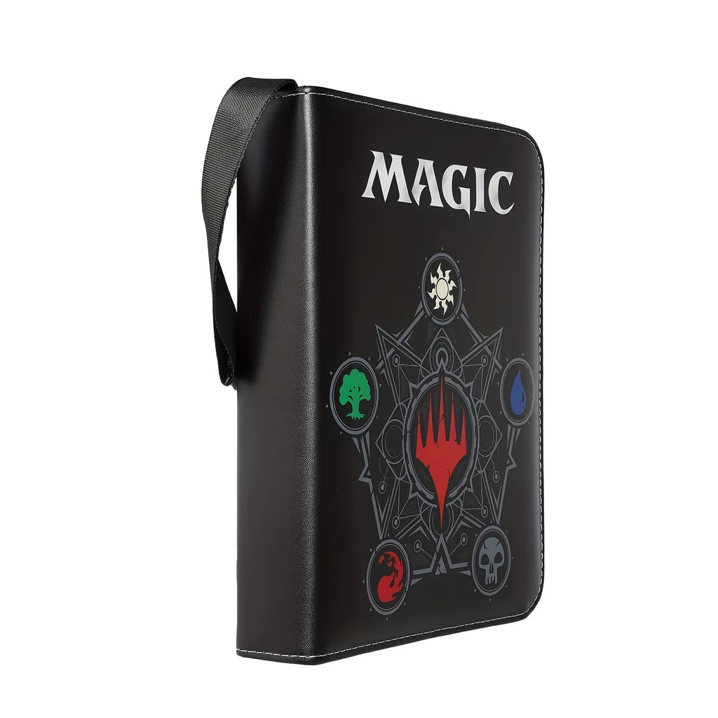 4 Pocket Trading Card Binder Album Holder Pages Folder Protector for Magic Trading Cards TCG - 3 Ring Zip Game Card Binder Album
